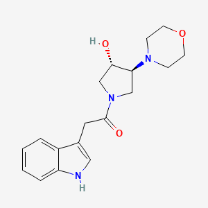 (3S*,4S*)-1-(1H-indol-3-ylacetyl)-4-(4-morpholinyl)-3-pyrrolidinol