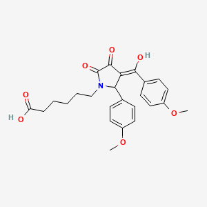 6-[3-hydroxy-4-(4-methoxybenzoyl)-5-(4-methoxyphenyl)-2-oxo-2,5-dihydro-1H-pyrrol-1-yl]hexanoic acid