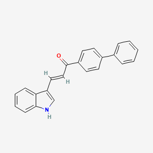 1-(4-biphenylyl)-3-(1H-indol-3-yl)-2-propen-1-one