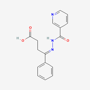 molecular formula C16H15N3O3 B5264364 4-phenyl-4-[(3-pyridinylcarbonyl)hydrazono]butanoic acid 