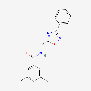 3,5-dimethyl-N-[(3-phenyl-1,2,4-oxadiazol-5-yl)methyl]benzamide