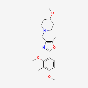 1-{[2-(2,4-dimethoxy-3-methylphenyl)-5-methyl-1,3-oxazol-4-yl]methyl}-4-methoxypiperidine