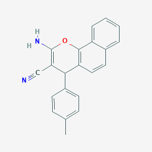 molecular formula C21H16N2O B052644 2-氨基-4-(4-甲基苯基)-4H-苯并[h]色烯-3-腈 CAS No. 144464-54-0