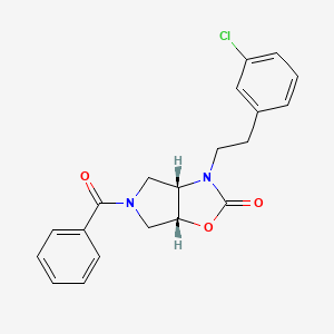 (3aS*,6aR*)-5-benzoyl-3-[2-(3-chlorophenyl)ethyl]hexahydro-2H-pyrrolo[3,4-d][1,3]oxazol-2-one