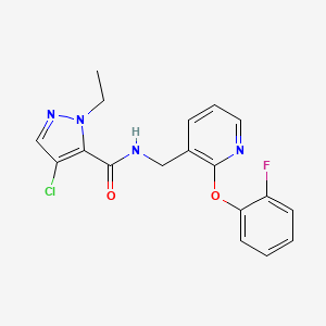 4-chloro-1-ethyl-N-{[2-(2-fluorophenoxy)pyridin-3-yl]methyl}-1H-pyrazole-5-carboxamide