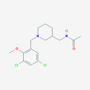 N-{[1-(3,5-dichloro-2-methoxybenzyl)piperidin-3-yl]methyl}acetamide