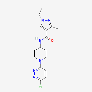 molecular formula C16H21ClN6O B5264441 N-[1-(6-chloropyridazin-3-yl)piperidin-4-yl]-1-ethyl-3-methyl-1H-pyrazole-4-carboxamide 