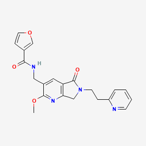 molecular formula C21H20N4O4 B5264446 N-{[2-methoxy-5-oxo-6-(2-pyridin-2-ylethyl)-6,7-dihydro-5H-pyrrolo[3,4-b]pyridin-3-yl]methyl}-3-furamide 