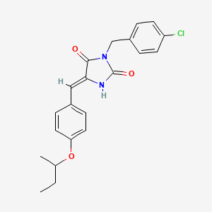 5-(4-sec-butoxybenzylidene)-3-(4-chlorobenzyl)-2,4-imidazolidinedione