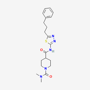 N~1~,N~1~-dimethyl-N~4~-[5-(3-phenylpropyl)-1,3,4-thiadiazol-2-yl]-1,4-piperidinedicarboxamide