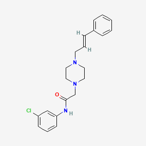 N-(3-chlorophenyl)-2-[4-(3-phenyl-2-propen-1-yl)-1-piperazinyl]acetamide