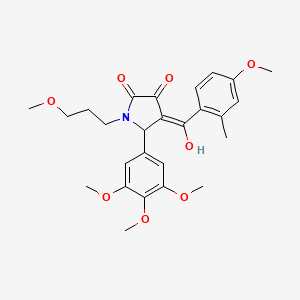 3-hydroxy-4-(4-methoxy-2-methylbenzoyl)-1-(3-methoxypropyl)-5-(3,4,5-trimethoxyphenyl)-1,5-dihydro-2H-pyrrol-2-one