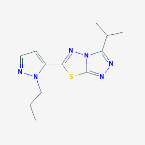 3-isopropyl-6-(1-propyl-1H-pyrazol-5-yl)[1,2,4]triazolo[3,4-b][1,3,4]thiadiazole