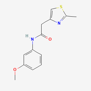 molecular formula C13H14N2O2S B5264524 N-(3-methoxyphenyl)-2-(2-methyl-1,3-thiazol-4-yl)acetamide 