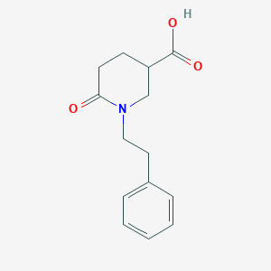 6-oxo-1-(2-phenylethyl)-3-piperidinecarboxylic acid