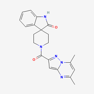 1'-[(5,7-dimethylpyrazolo[1,5-a]pyrimidin-2-yl)carbonyl]spiro[indole-3,4'-piperidin]-2(1H)-one