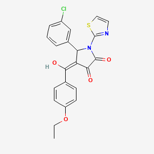 5-(3-CHLOROPHENYL)-4-(4-ETHOXYBENZOYL)-3-HYDROXY-1-(1,3-THIAZOL-2-YL)-2,5-DIHYDRO-1H-PYRROL-2-ONE