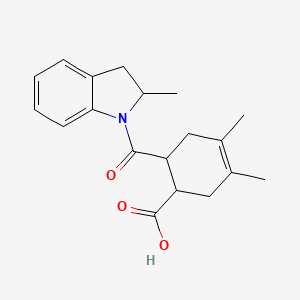 3,4-Dimethyl-6-(2-methyl-2,3-dihydroindole-1-carbonyl)cyclohex-3-ene-1-carboxylic acid