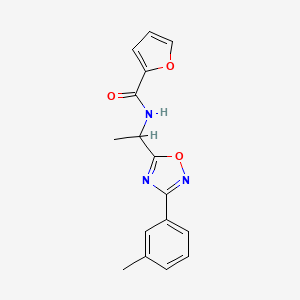 N-{1-[3-(3-methylphenyl)-1,2,4-oxadiazol-5-yl]ethyl}-2-furamide