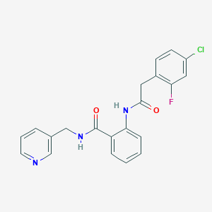 2-{[(4-chloro-2-fluorophenyl)acetyl]amino}-N-(3-pyridinylmethyl)benzamide