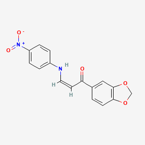 1-(1,3-benzodioxol-5-yl)-3-[(4-nitrophenyl)amino]-2-propen-1-one