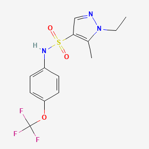 1-ethyl-5-methyl-N-[4-(trifluoromethoxy)phenyl]-1H-pyrazole-4-sulfonamide