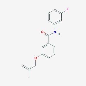 molecular formula C17H16FNO2 B5265253 N-(3-fluorophenyl)-3-[(2-methyl-2-propen-1-yl)oxy]benzamide 