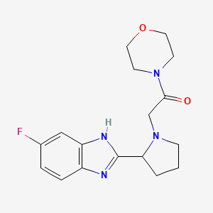 5-fluoro-2-{1-[2-(4-morpholinyl)-2-oxoethyl]-2-pyrrolidinyl}-1H-benzimidazole