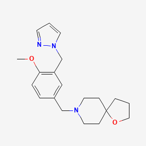 8-[4-methoxy-3-(1H-pyrazol-1-ylmethyl)benzyl]-1-oxa-8-azaspiro[4.5]decane