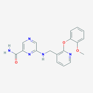 6-({[2-(2-methoxyphenoxy)pyridin-3-yl]methyl}amino)pyrazine-2-carboxamide