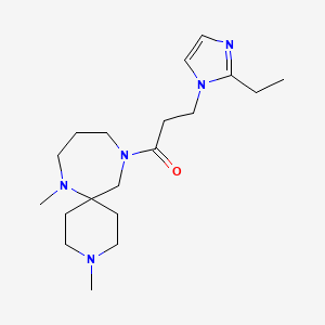 11-[3-(2-ethyl-1H-imidazol-1-yl)propanoyl]-3,7-dimethyl-3,7,11-triazaspiro[5.6]dodecane