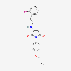 3-{[2-(2-Fluorophenyl)ethyl]amino}-1-(4-propoxyphenyl)pyrrolidine-2,5-dione