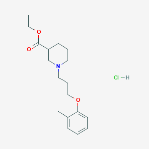 molecular formula C18H28ClNO3 B5265330 Ethyl 1-[3-(2-methylphenoxy)propyl]piperidine-3-carboxylate;hydrochloride 