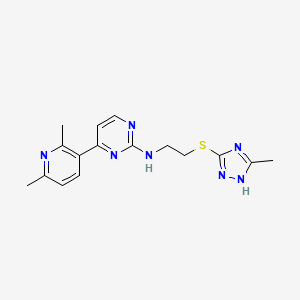 4-(2,6-dimethylpyridin-3-yl)-N-{2-[(3-methyl-1H-1,2,4-triazol-5-yl)thio]ethyl}pyrimidin-2-amine