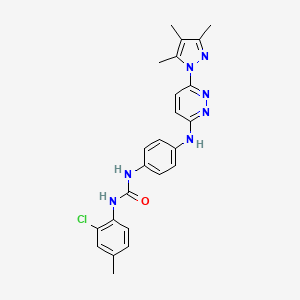 N-(2-chloro-4-methylphenyl)-N'-(4-{[6-(3,4,5-trimethyl-1H-pyrazol-1-yl)-3-pyridazinyl]amino}phenyl)urea