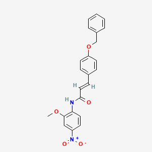 molecular formula C23H20N2O5 B5265362 3-[4-(benzyloxy)phenyl]-N-(2-methoxy-4-nitrophenyl)acrylamide 