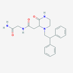 N~2~-{[1-(2,2-diphenylethyl)-3-oxo-2-piperazinyl]acetyl}glycinamide