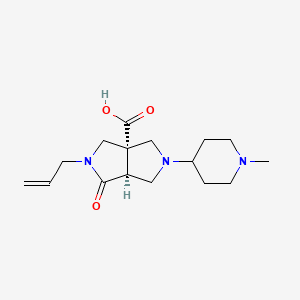 (3aS*,6aS*)-2-allyl-5-(1-methylpiperidin-4-yl)-1-oxohexahydropyrrolo[3,4-c]pyrrole-3a(1H)-carboxylic acid