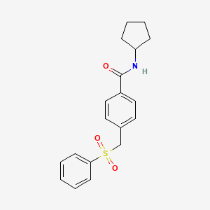 N-cyclopentyl-4-[(phenylsulfonyl)methyl]benzamide