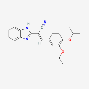 (2E)-2-(1H-benzimidazol-2-yl)-3-[3-ethoxy-4-(propan-2-yloxy)phenyl]prop-2-enenitrile