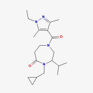 4-(cyclopropylmethyl)-1-[(1-ethyl-3,5-dimethyl-1H-pyrazol-4-yl)carbonyl]-3-isopropyl-1,4-diazepan-5-one