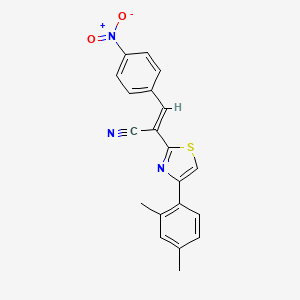 (2E)-2-[4-(2,4-Dimethylphenyl)-1,3-thiazol-2-YL]-3-(4-nitrophenyl)prop-2-enenitrile