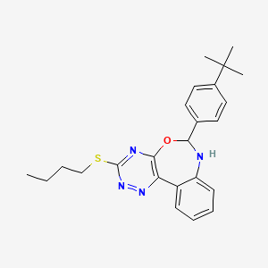 6-[4-(Tert-butyl)phenyl]-3-(butylsulfanyl)-6,7-dihydro[1,2,4]triazino[5,6-D][3,1]benzoxazepine