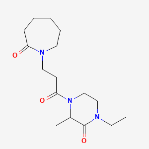 1-[3-(4-ethyl-2-methyl-3-oxopiperazin-1-yl)-3-oxopropyl]azepan-2-one