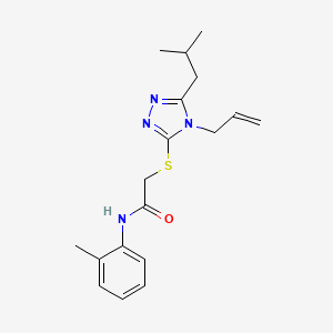 N-(2-methylphenyl)-2-[[5-(2-methylpropyl)-4-prop-2-enyl-1,2,4-triazol-3-yl]sulfanyl]acetamide