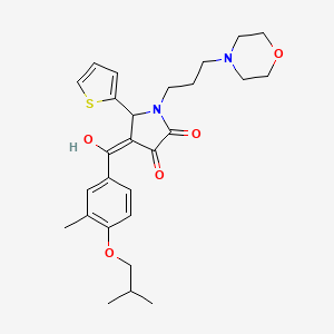 3-hydroxy-4-[3-methyl-4-(2-methylpropoxy)benzoyl]-1-[3-(morpholin-4-yl)propyl]-5-(thiophen-2-yl)-2,5-dihydro-1H-pyrrol-2-one