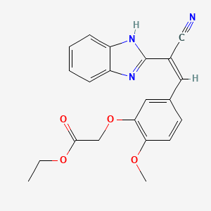 ethyl {5-[2-(1H-benzimidazol-2-yl)-2-cyanovinyl]-2-methoxyphenoxy}acetate