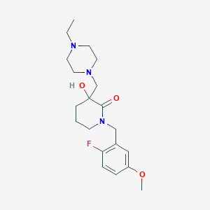 3-[(4-ethylpiperazin-1-yl)methyl]-1-(2-fluoro-5-methoxybenzyl)-3-hydroxypiperidin-2-one