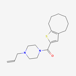 molecular formula C18H26N2OS B5265496 (4-ALLYLPIPERAZINO)(4,5,6,7,8,9-HEXAHYDROCYCLOOCTA[B]THIOPHEN-2-YL)METHANONE 