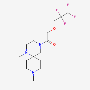 molecular formula C15H25F4N3O2 B5265499 1,9-dimethyl-4-[(2,2,3,3-tetrafluoropropoxy)acetyl]-1,4,9-triazaspiro[5.5]undecane 